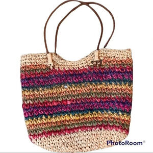 Cappelli Straworld Inc Multicolored Straw Bag